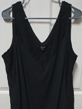 Lane Bryant Black Lace V-Neck Tank